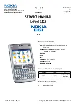 Предварительный просмотр 1 страницы Nokia E61 Service Manual