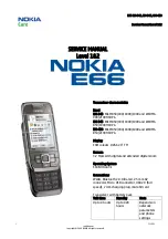 Предварительный просмотр 1 страницы Nokia E66 Service Manual