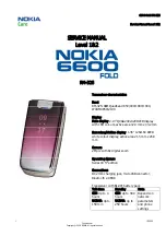 Nokia fold 6600 Service Manual предпросмотр