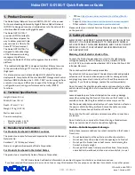 Nokia G-010G-T Quick Reference Manual preview