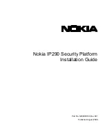 Предварительный просмотр 1 страницы Nokia IP290 - Security Appliance Installation Manual