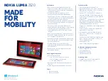 Nokia Lumia 2520 Specifications предпросмотр