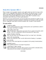 Предварительный просмотр 1 страницы Nokia MD-4 - Portable Speakers User Manual