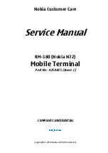 Preview for 1 page of Nokia N72 Service Manual