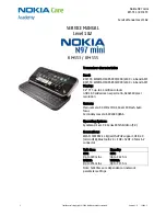 Nokia n97 mini Service Manual preview