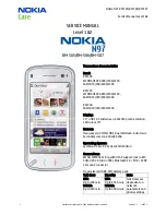 Предварительный просмотр 1 страницы Nokia N97 Service Manual