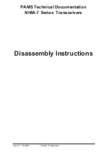 Nokia NHM-7 series Disassembly Instructions Manual предпросмотр