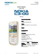 Nokia NOKIA C3-00 Service Manual предпросмотр