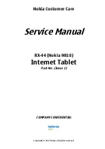 Nokia NSERIES N810 Service Manual preview