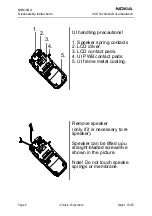 Предварительный просмотр 6 страницы Nokia NSM-9DX Disassembly Instructions Manual