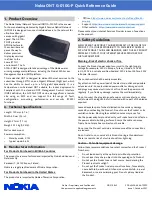 Nokia ONT G-010G-P Quick Reference Manual предпросмотр