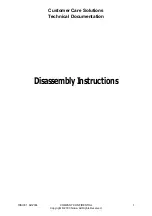 Nokia RM-4 Disassembly Instructions Manual preview