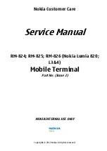 Preview for 1 page of Nokia RM-824 Service Manual