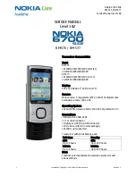 Preview for 1 page of Nokia SLIDE 6700 Service Manual