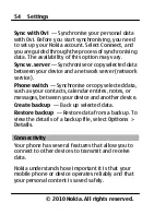 Предварительный просмотр 54 страницы Nokia X2-00 User Manual