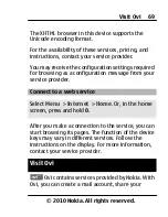 Предварительный просмотр 69 страницы Nokia X2-00 User Manual