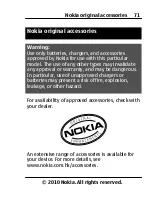 Предварительный просмотр 71 страницы Nokia X2-00 User Manual