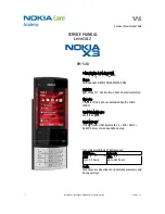 Preview for 1 page of Nokia X3 Service Manual