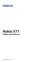 Предварительный просмотр 1 страницы Nokia X71 Manual