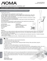 NOMA 052-8849-0 Instruction Manual preview