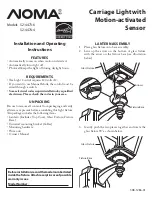 NOMA Carriage Light with Motion-activated 52-4473-6 Installation And Operating Instructions Manual предпросмотр