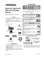 NOMA Security Light with Motion-Activated 52-4041-4 Owner'S Manual preview