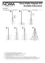 Preview for 1 page of NOMA Starry Nights Flagpole LED Assembly Instructions