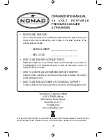 Preview for 23 page of nomad L3COR35 Operator'S Manual