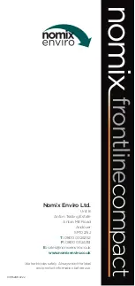 Предварительный просмотр 20 страницы Nomix Enviro Frontline Compact Instructions Manual