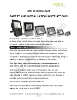 Nomo LED FLOODLIGHT Safety And Installation Instructions preview