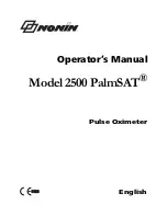 Nonin 2500 PalmSAT Operator'S Manual предпросмотр