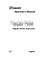 Предварительный просмотр 1 страницы Nonin 7500 Operator'S Manual