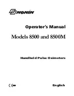 Предварительный просмотр 1 страницы Nonin 8500 Operator'S Manual