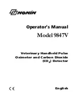 Предварительный просмотр 1 страницы Nonin 9847V Operator'S Manual