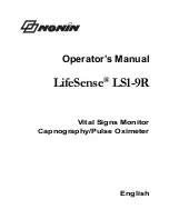 Nonin LifeSense LS1-9R Operator'S Manual preview