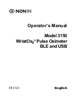 Предварительный просмотр 1 страницы Nonin WristOx2 3150 Operator'S Manual