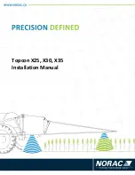 Preview for 1 page of Norac Topcon X25 Installation Manual