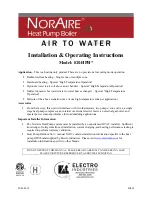 Preview for 1 page of NorAire EB-HPH Series Installation & Operating Instructions Manual