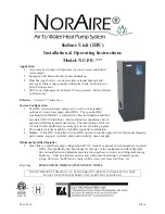 Preview for 1 page of NorAire NC-FE series Installation & Operating Instructions Manual