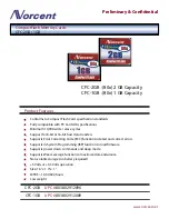 Norcent CompactFlash Memory Cards CFC-2GB / 1GB Specification Sheet предпросмотр