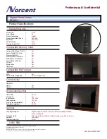 Preview for 2 page of Norcent PF-802 Specifications