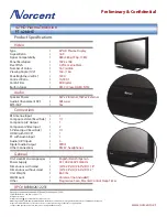 Preview for 2 page of Norcent PT-4246HD Specifications