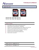 Предварительный просмотр 1 страницы Norcent SD Memory Cards SDC80-2GB / 1GB Specification Sheet