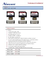 Norcent SDDuo-1GB UPC # TBD Specification preview