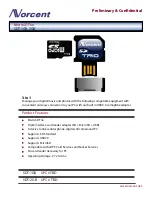 Norcent SDT-1GB UPC # TBD Specification Sheet preview