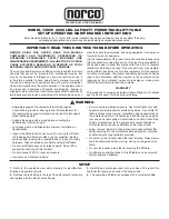 Norco 72850 Operating Maintenance Instructions & Part List preview