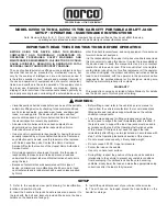 Preview for 1 page of Norco 82990 Setup, Operating, Maintenance Instructions