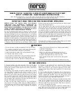 Preview for 1 page of Norco 910130 Setup, Operating, Maintenance Instructions