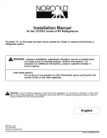 Norcold 121 AC series Installation Manual preview