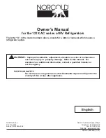 Preview for 1 page of Norcold 121X AC Series Owner'S Manual